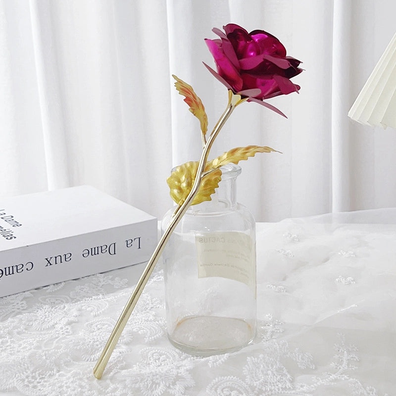 Rose Gold Foil Paper Artificial Plant for Party and Festival Decor | Home & Garden Decorations