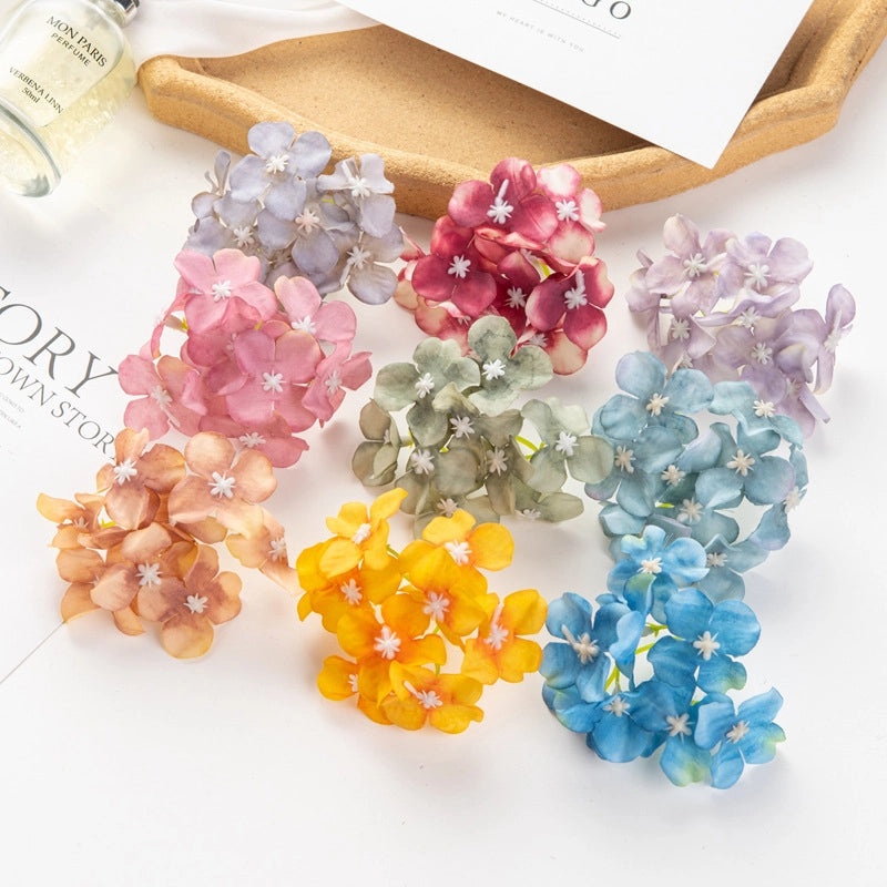 Elegant Pastoral Hydrangea Silk Flowers Artificial Plants for Home Decor|Artificial Flowers