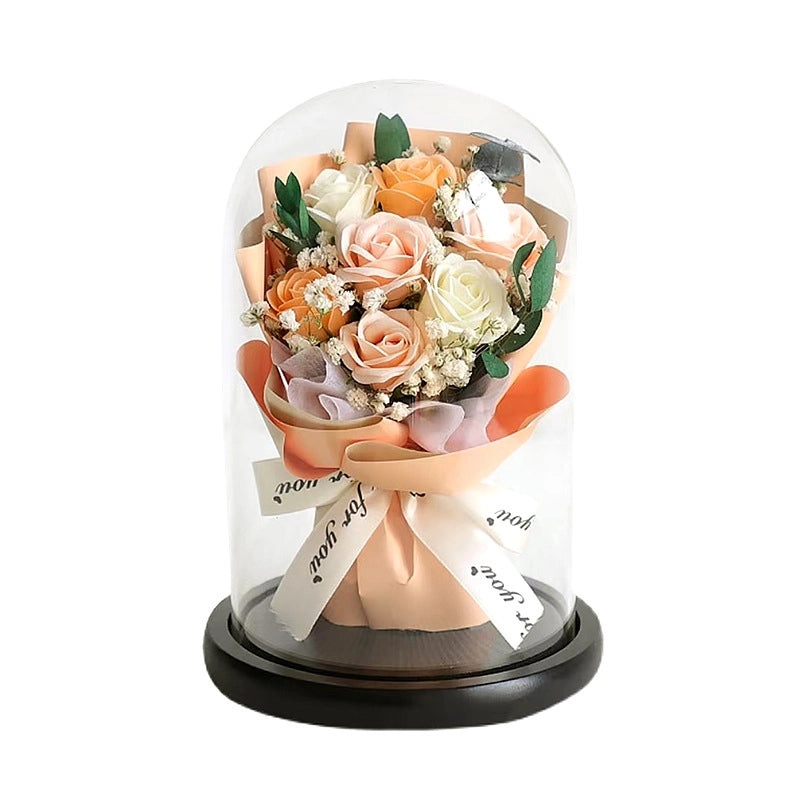 Pastoral Glass Artificial Flowers for Christmas and Valentine’s Day Decoration|Home Decor & Artificial Flowers
