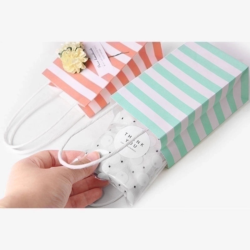 Charming Striped Paper Gift Bags for Parties | Party Supplies
