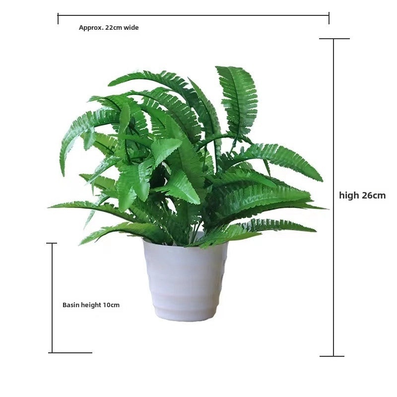 Artificial Green Rose Leaf Plant in Pot|Home Decor Artificial Plants