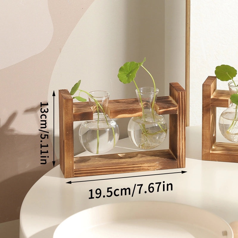 Minimalist Geometric Glass Vase for Home Decor|Home Decor