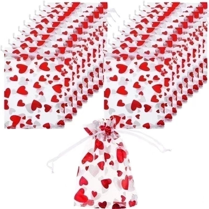 Cute Heart-Shaped Fabric Party Favor Bags for Gifts|Party Supplies
