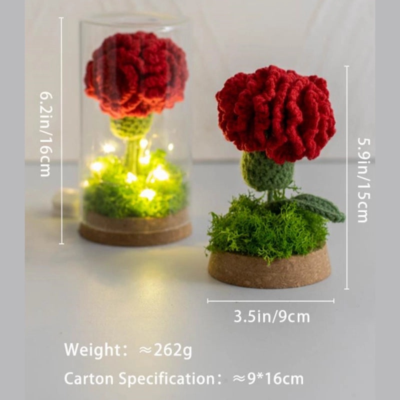 Handcrafted Single-Color Knitted Artificial Flower Decor|Home Decor & Crafts