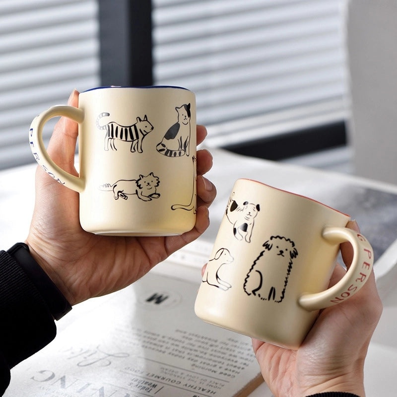 Cartoon Ceramic Mug for Casual Vacation Use 1 Piece|Home & Kitchen - Drinkware & Mugs