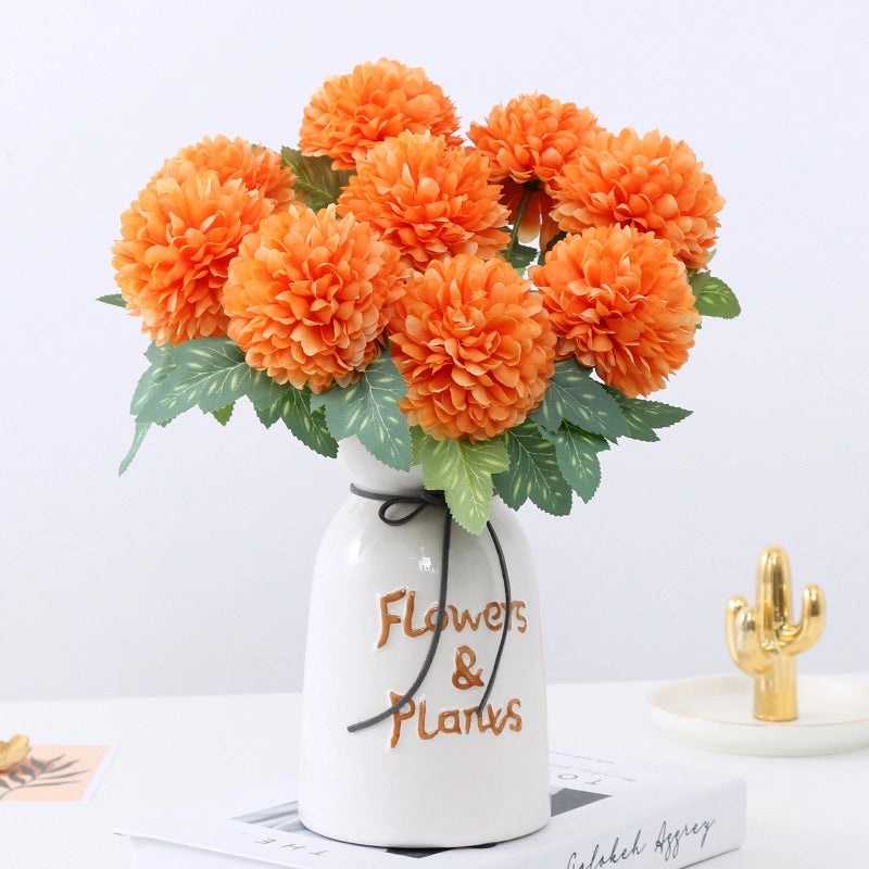Artificial Silk Chrysanthemum Flower Single Stem Wedding Home Decor Soft Faux Floral Arrangement|Home Decor & Wedding Supplies