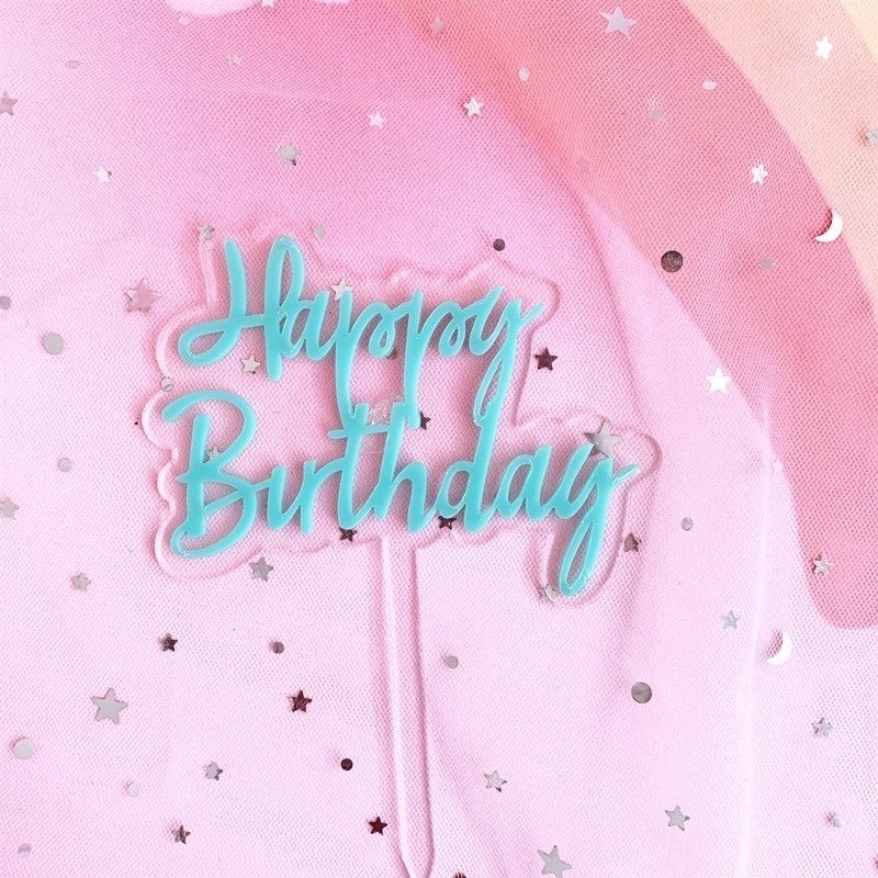 10 Pieces Acrylic Letter Birthday Cake Toppers | Cake Decorating Supplies