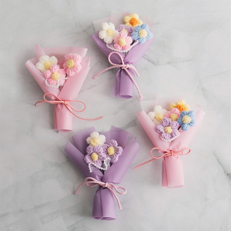 Colorful Yarn Artificial Flowers for Home Decor|Home & Garden > Home Decor > Artificial Flowers & Plants