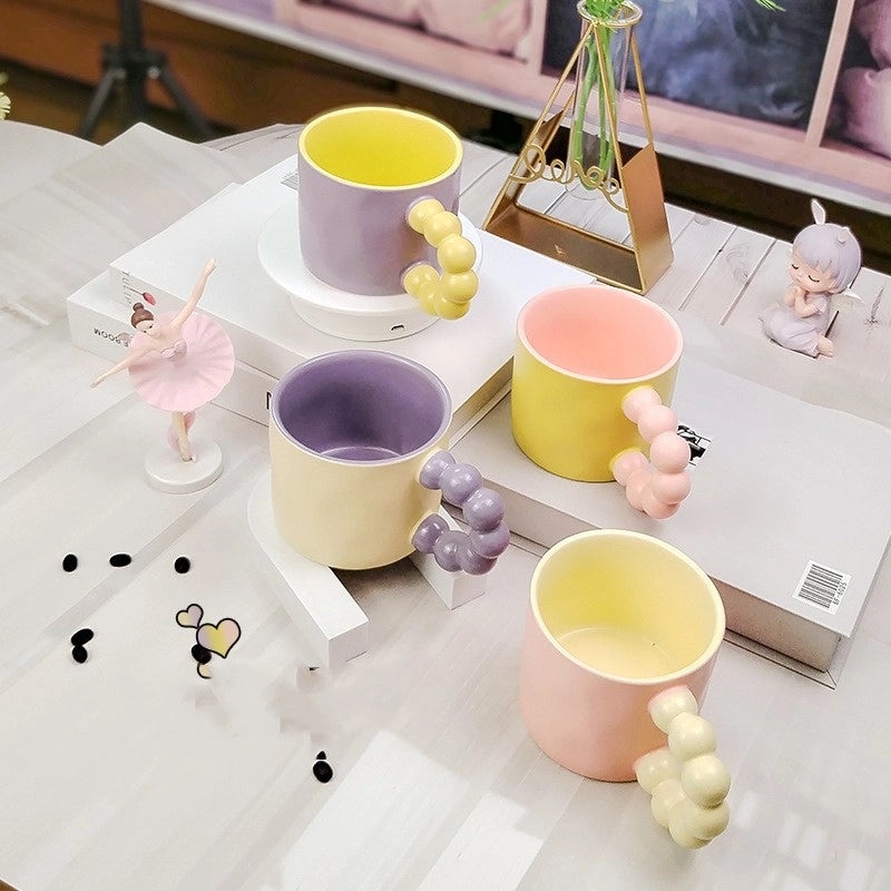 Stylish Solid Color Ceramic Mug - Single Piece | Home & Kitchen Drinkware