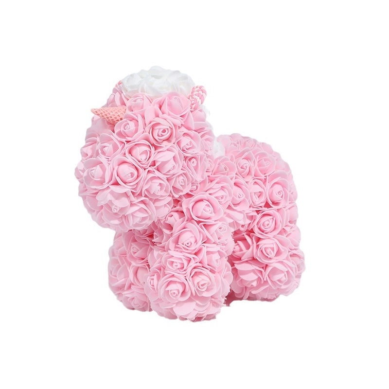 Elegant Lady Animal Preserved Fresh Flower Ornaments for Valentine's Day | Women's Accessories