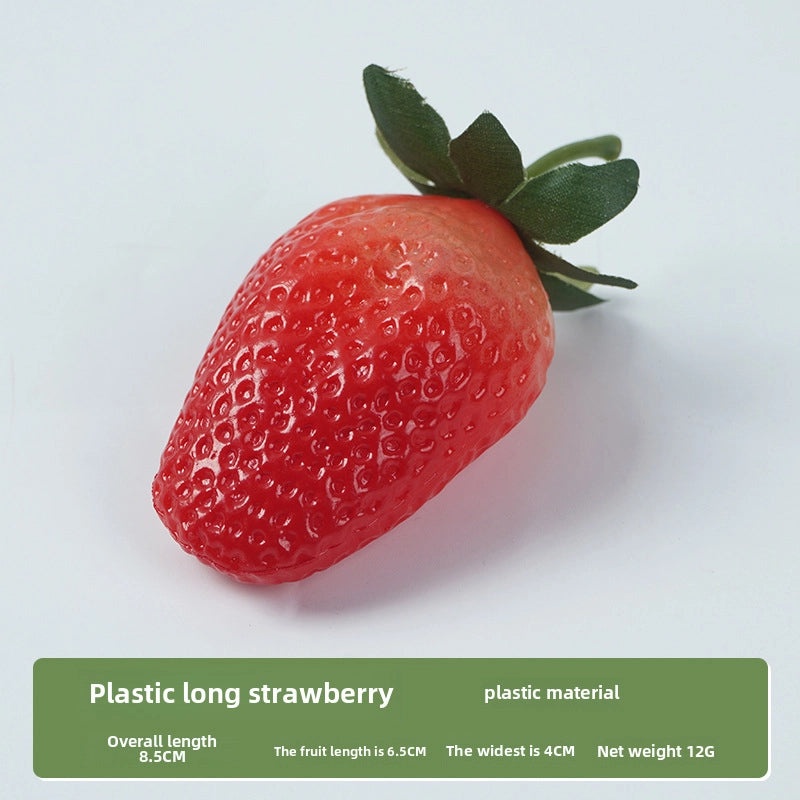 Realistic Plastic Strawberry Decoration | Artificial Fruit Props for Window Display and Photography | Home Decor Accessories | Fake Fruit Models 