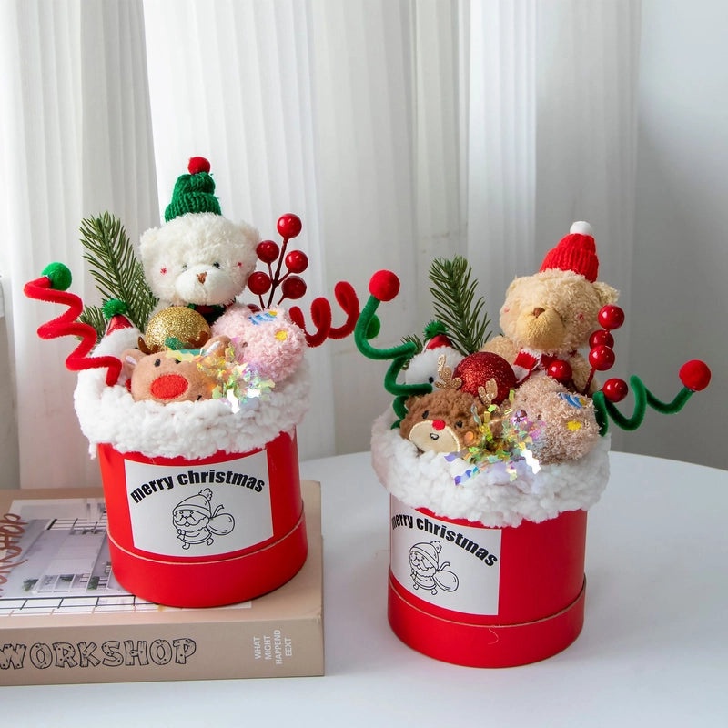 Christmas Bear Flower Arrangement|Home Decor