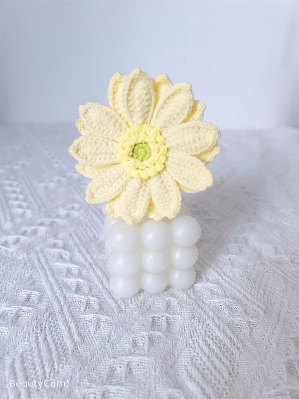 Hand-Woven Wool African Chrysanthemum Simulation Bouquet|Home Decor Artificial Flowers