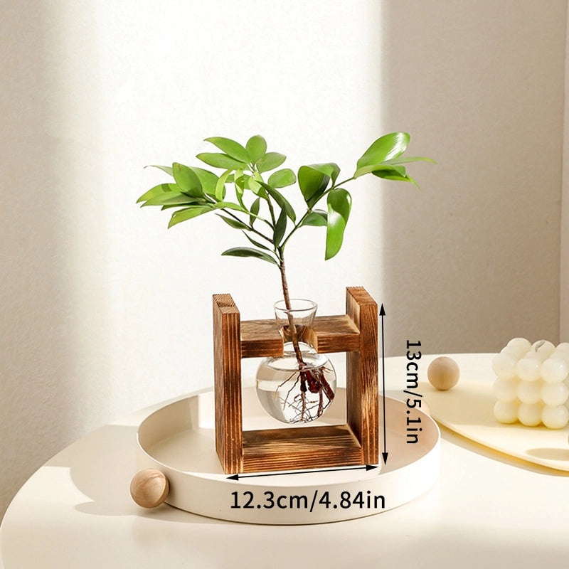 Minimalist Geometric Glass Vase for Home Decor|Home Decor