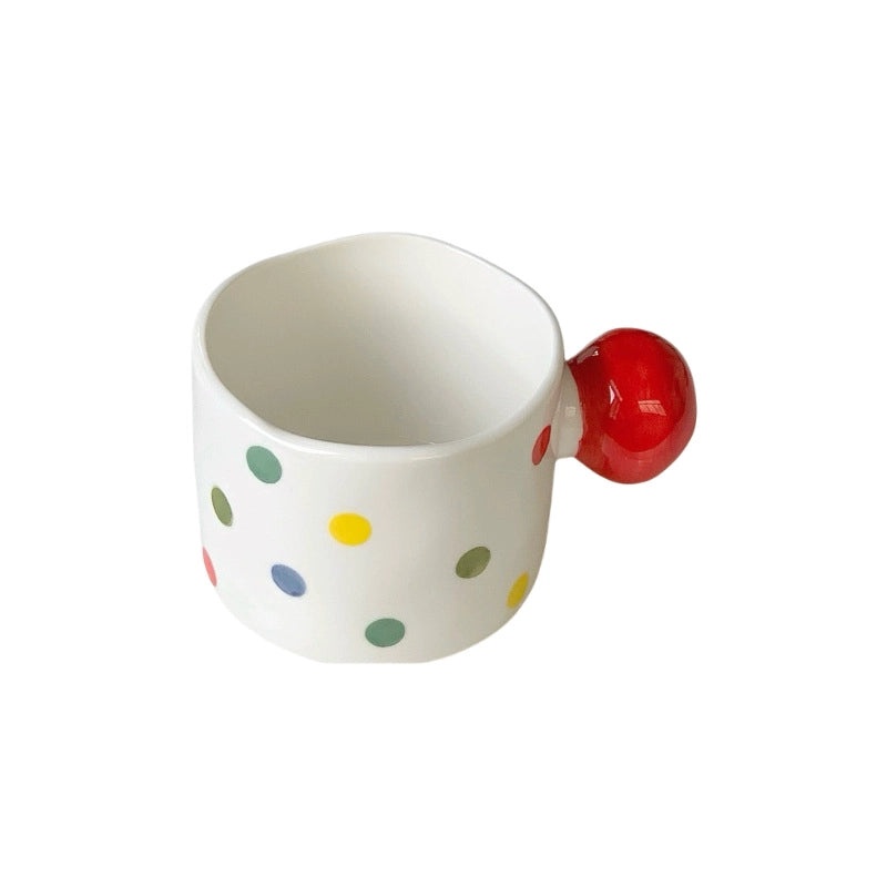 Polka Dot Ceramic Placemat with Water Bottle Holder 1 Piece Set|Home & Kitchen Accessories