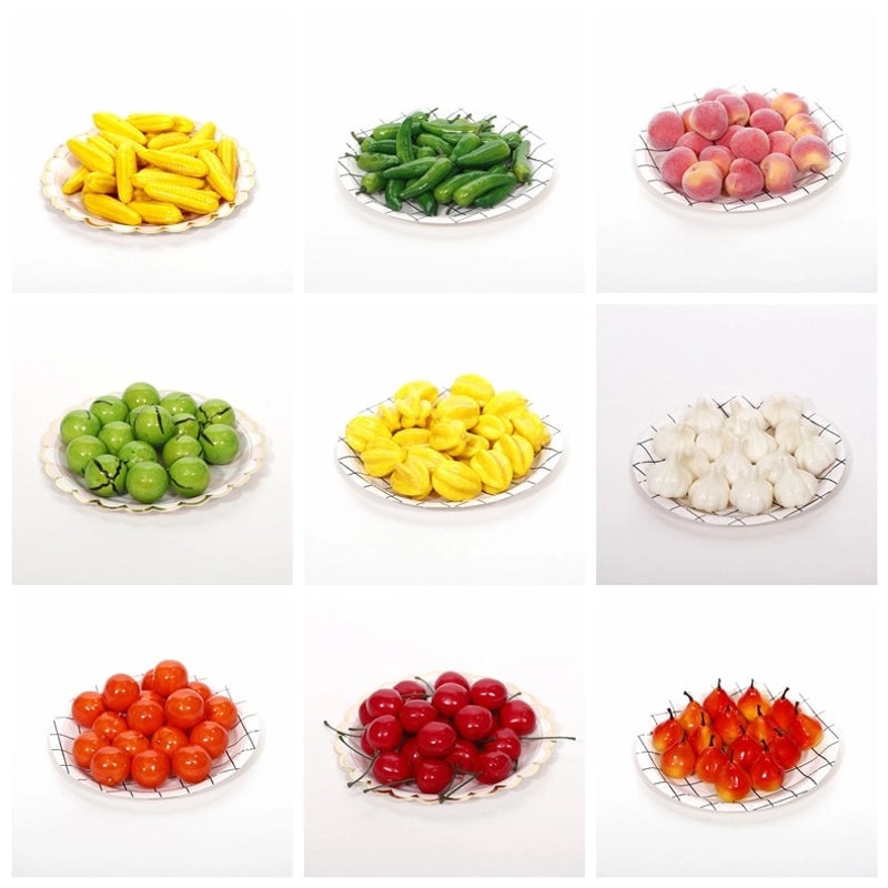 Mini Fruit Foam Props Simulation Peaches and Cherries Decorative Photo Models|Home Decor & Photo Props