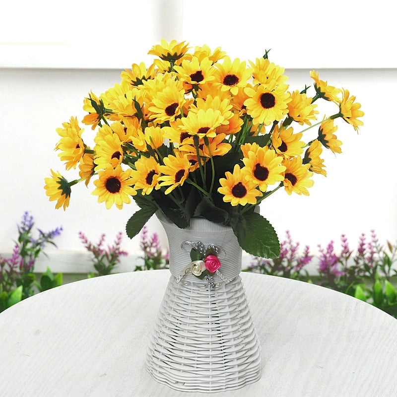 Artificial Sunflower Desktop Plant Decorative Green Potted Flower Home Office Indoor Ornament|Home Decor Artificial Plants