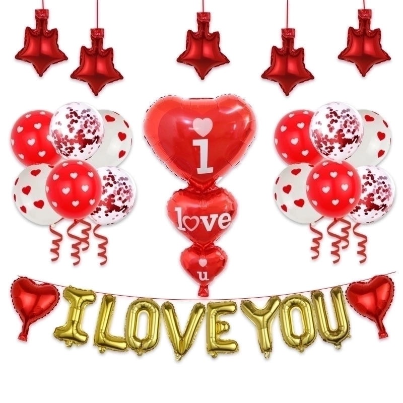 Heart-Shaped Aluminum Foil Balloons for Valentine's Day Party Decor | Party Supplies