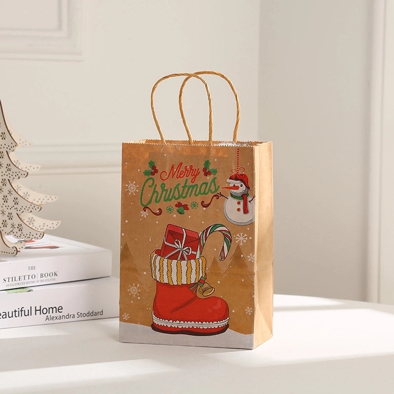Christmas Holiday Gift Bags with Cute Tree Santa Snowman Design | Christmas Decorations