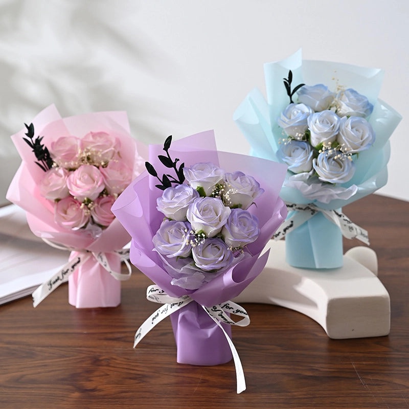 Elegant Valentine’s Day Artificial Flower Soap Gift for Women|Home Decor & Gifts