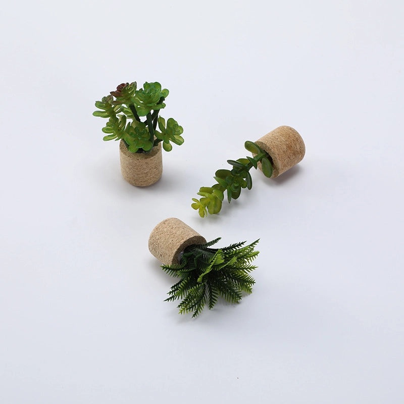 Minimalist Artificial Flower Refrigerator Magnets Made from PE PVC Sawdust|Home Decor Accessories