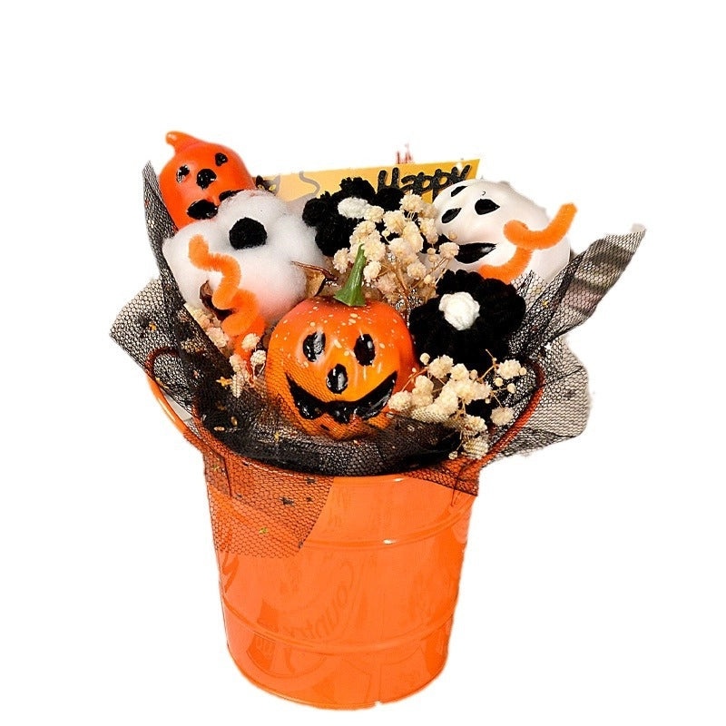 Halloween Minimalist Color Block Plastic Flowers|Home Decor Artificial Flowers