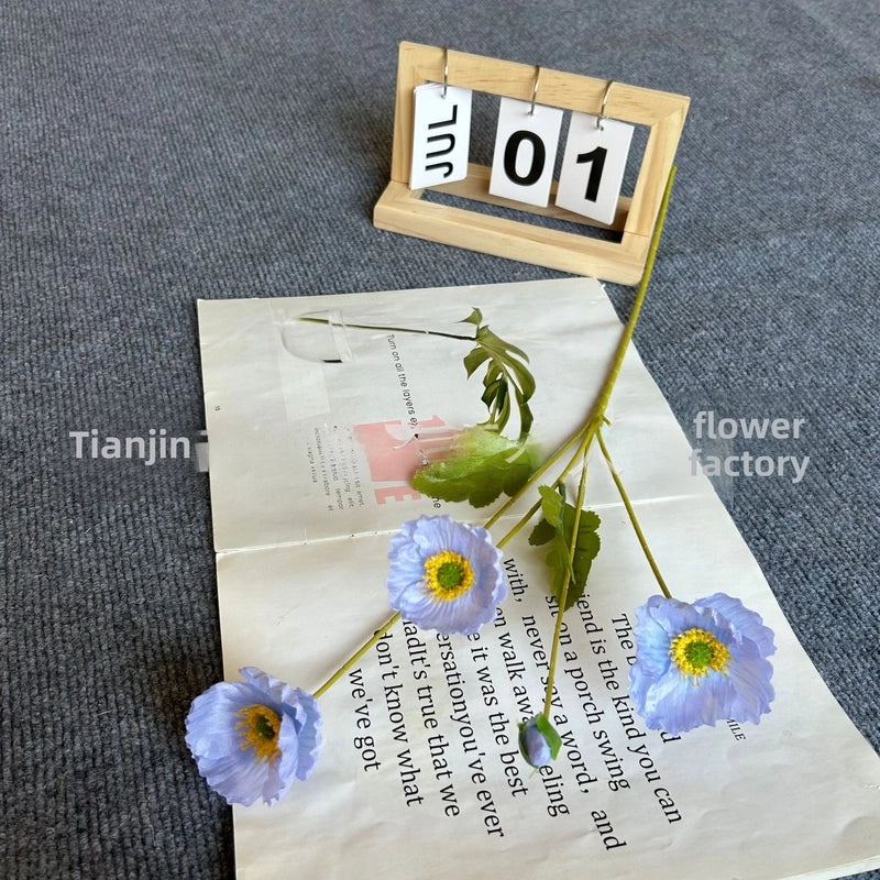 20 Pieces Yu Meiren Korean Style Artificial Poppy Flowers Small Decorative Ornaments for Photography Props|Home Decor & Artificial Flowers