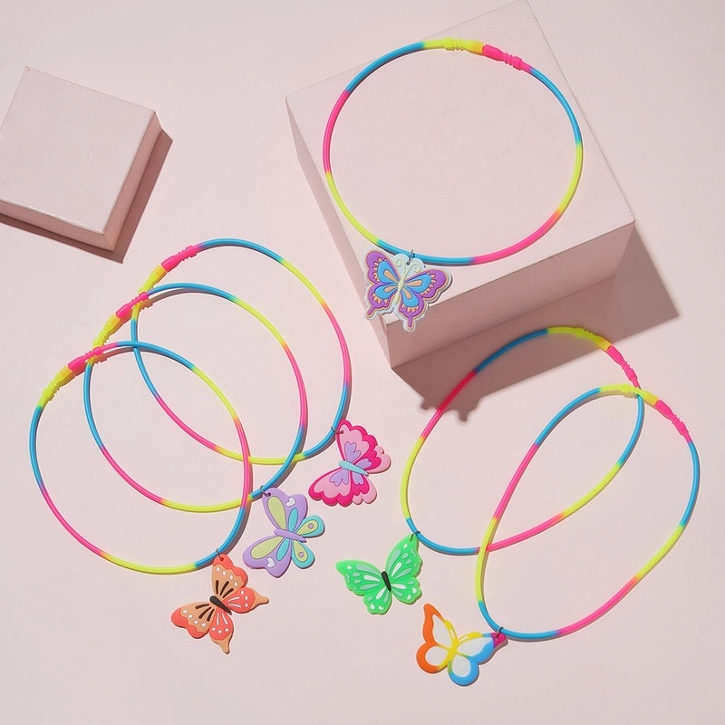 Cartoon Butterfly PVC Kids Party Gift Jewelry Set 1 Piece|Children's Accessories