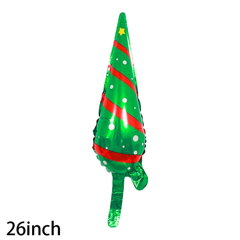 Christmas Party Balloons Set Snowman Santa Claus Gift Box Aluminum Foil Decorations|Holiday Party Supplies