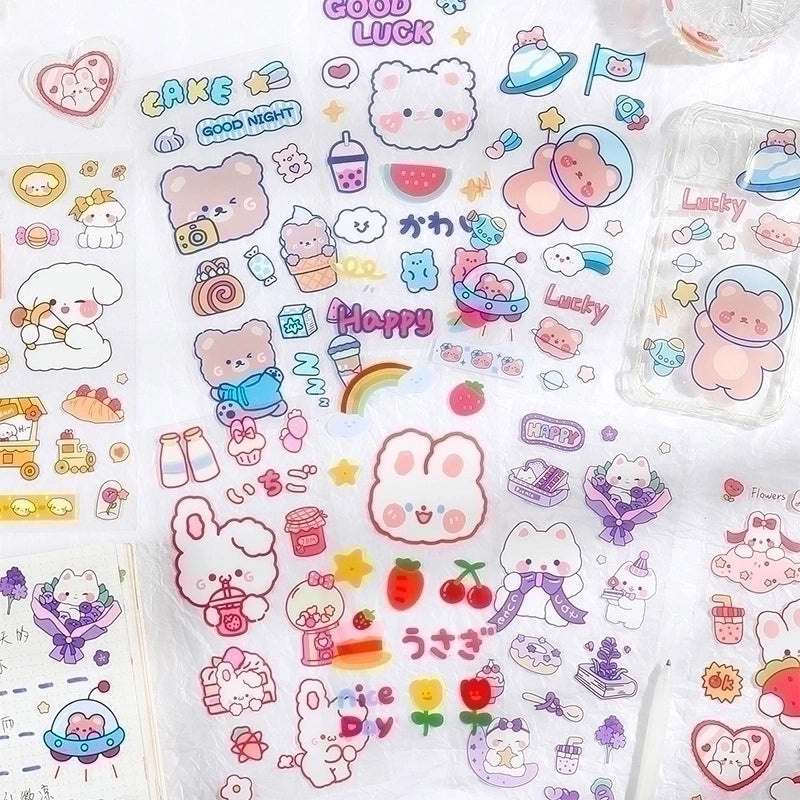 Adorable Cartoon Waterproof Decorative Sticker Set|Home Decor & Stickers