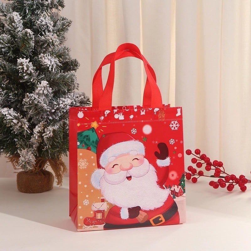 Festive Santa Claus Christmas Party Favor Bags with Cute Design|Holiday Party Supplies