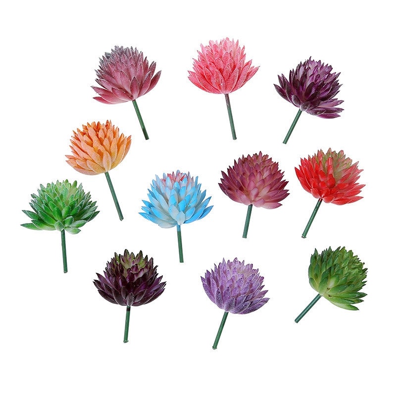 Jigwa Lotus Artificial Succulent Plant Wall Decor DIY Creative Supplies Factory Direct|Home & Garden Decorations