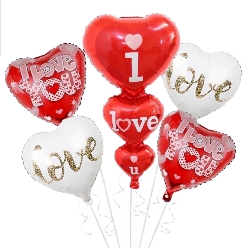 Heart-Shaped Aluminum Foil Balloons for Valentine's Day Party Decor | Party Supplies