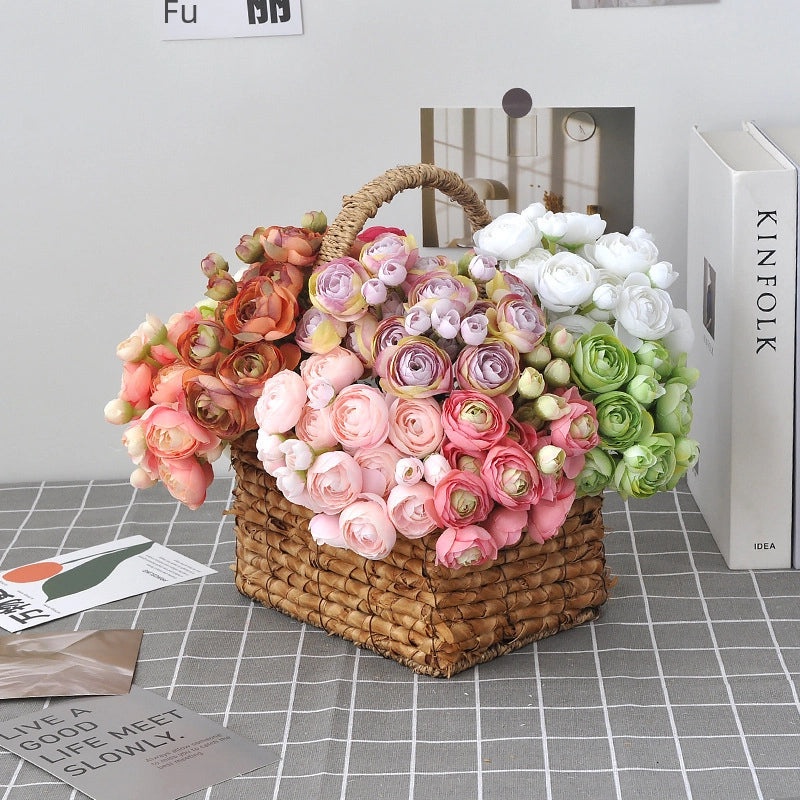 Mini Hand-tied Artificial Flower Bouquet Wedding Bridesmaid Photography Props Home Decor|Wedding Accessories