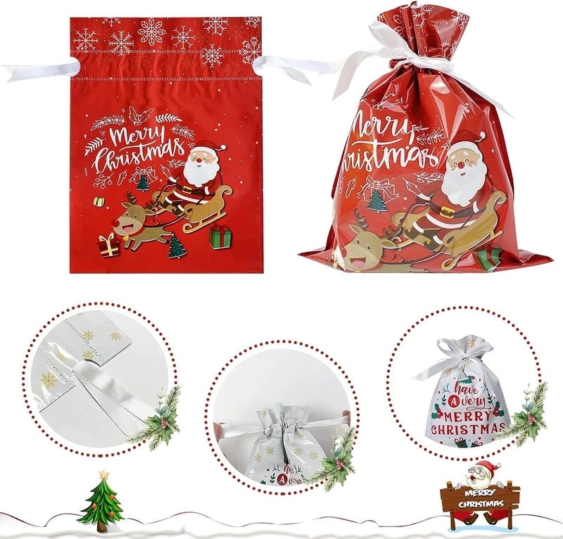 Cute Santa Claus Christmas Gift Bags for Family Party | Holiday Decorations