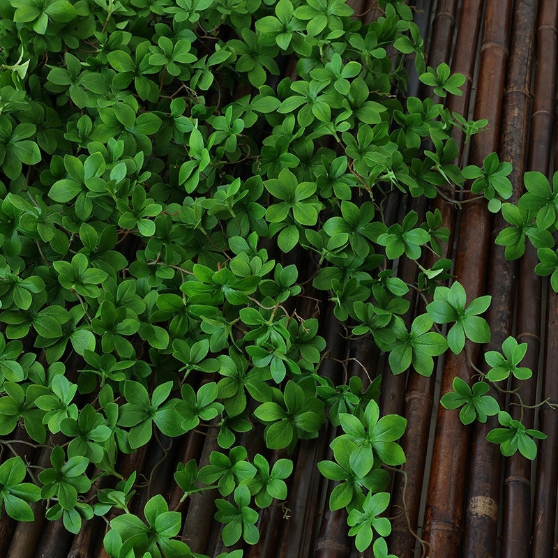 Artificial Green Japanese Bell Plant Fake Leaves Plastic Rattan Flower for Living Room Pipe Covering Decoration|Home Decor Artificial Plants