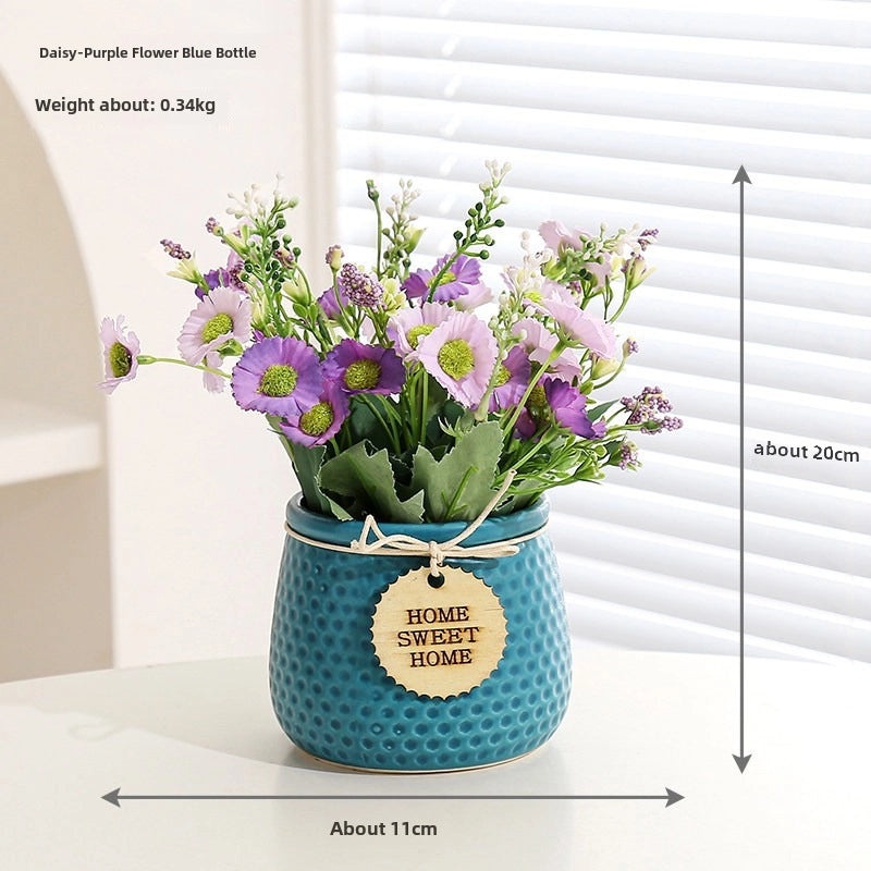 Artificial Hydrangea Bouquet Green Floral Arrangement for Living Room Desktop Decoration|Home Decor Artificial Flowers