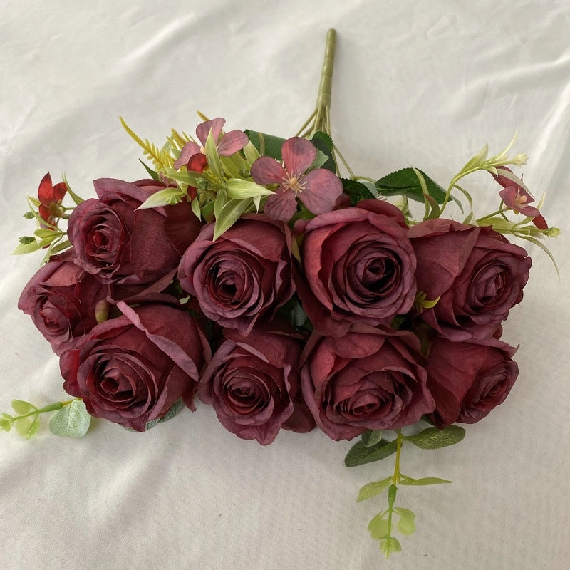 Milan Rose Artificial Wedding Bouquet Nordic Style Bride Holding Flowers Home Decor|Home Decor & Artificial Flowers