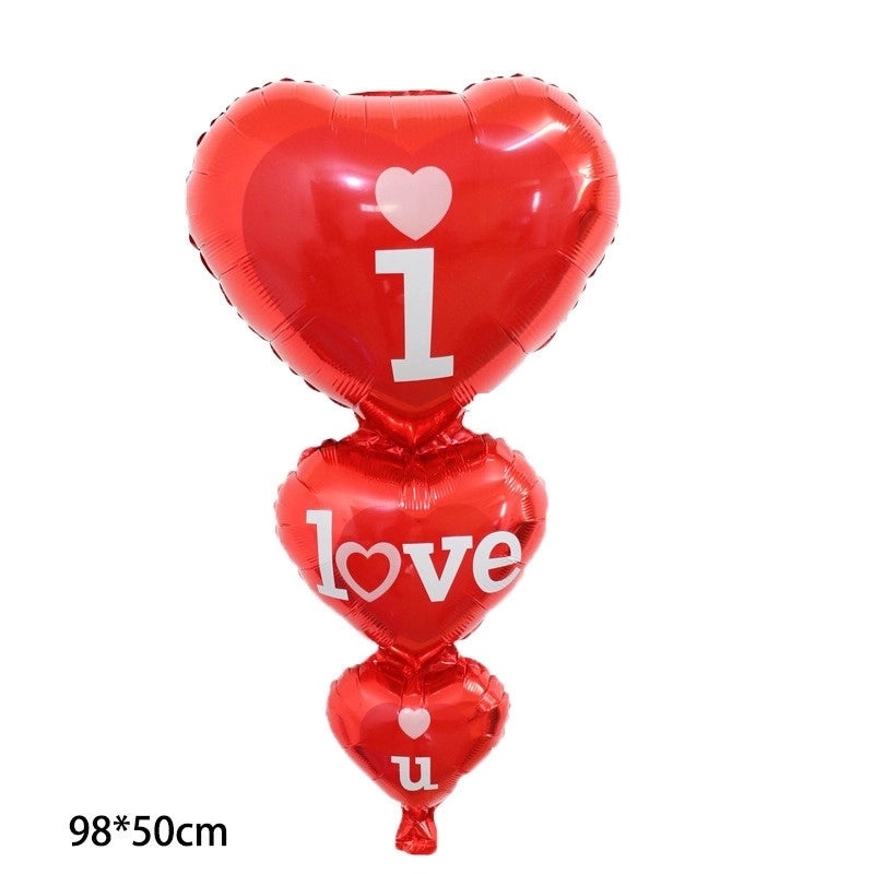 Heart-Shaped Aluminum Foil Balloons for Valentine's Day Party Decor | Party Supplies