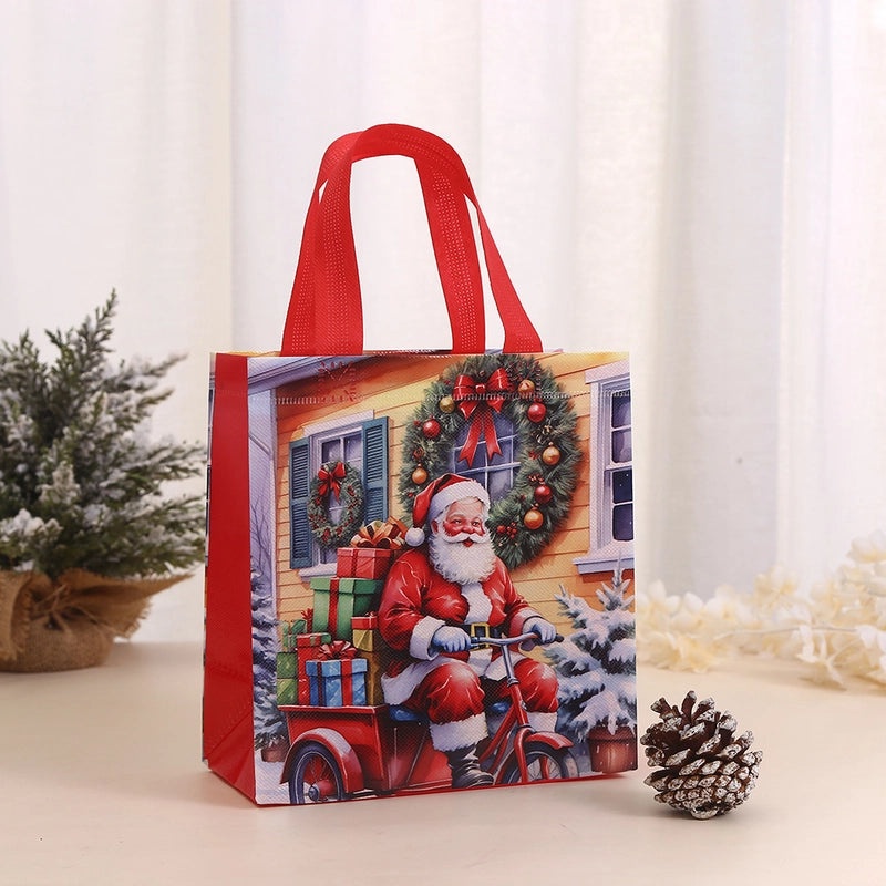 Nordic Christmas Tree Santa Claus Nonwoven Gift Bags|Holiday Party Supplies