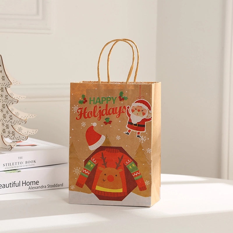 Christmas Holiday Gift Bags with Cute Tree Santa Snowman Design | Christmas Decorations