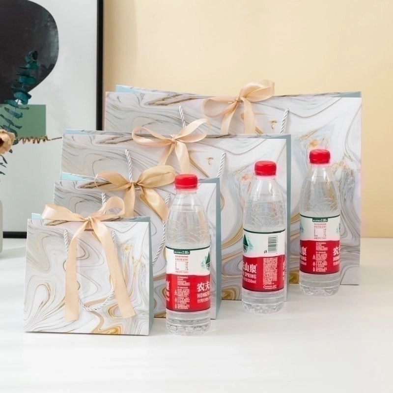 Stylish Marbled Gift Paper Bags for Shopping and Garment Packaging | Packaging & Gift Wrap