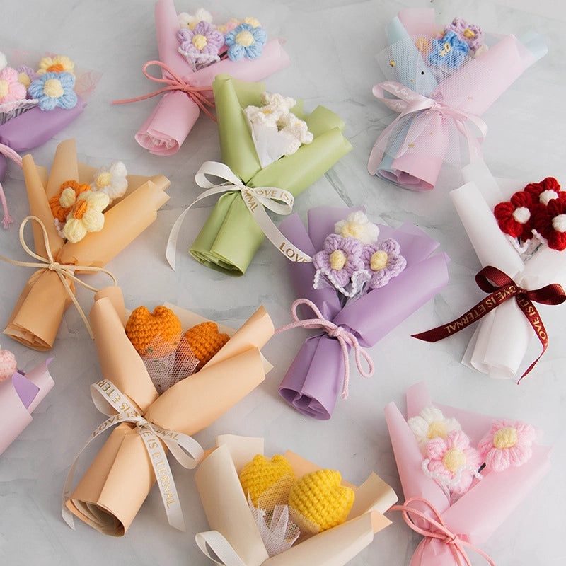 Colorful Yarn Artificial Flowers for Home Decor|Home & Garden > Home Decor > Artificial Flowers & Plants