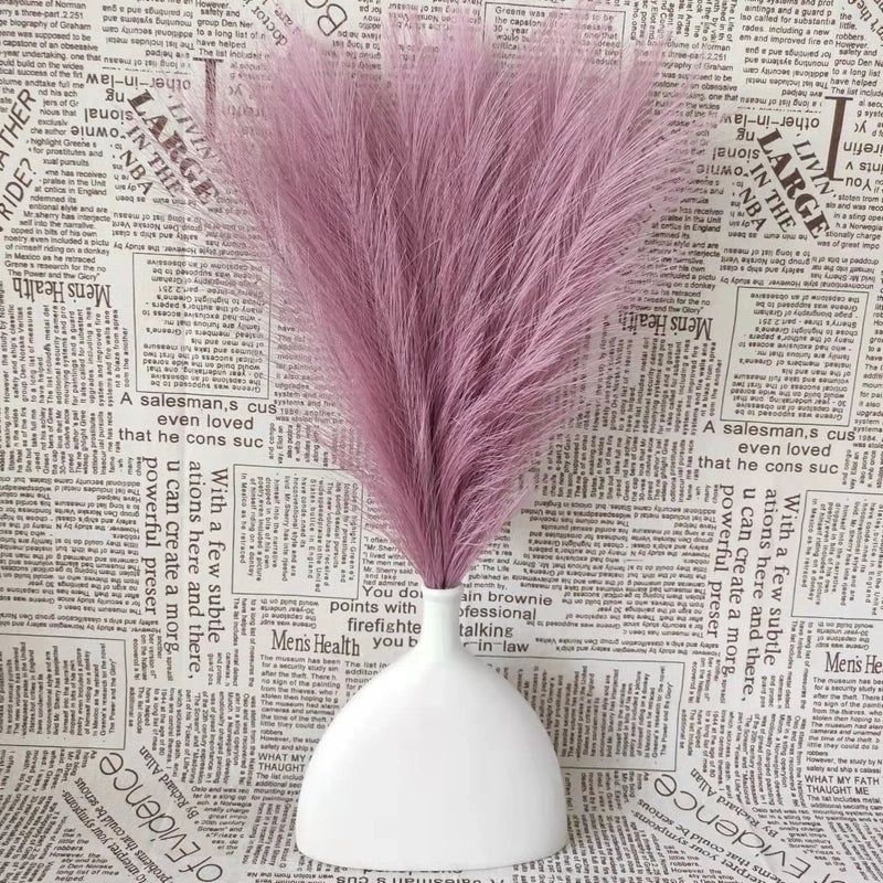 Nordic Style Artificial Flowers with Reed and Raw Silk Texture|Home Decor Artificial Plants