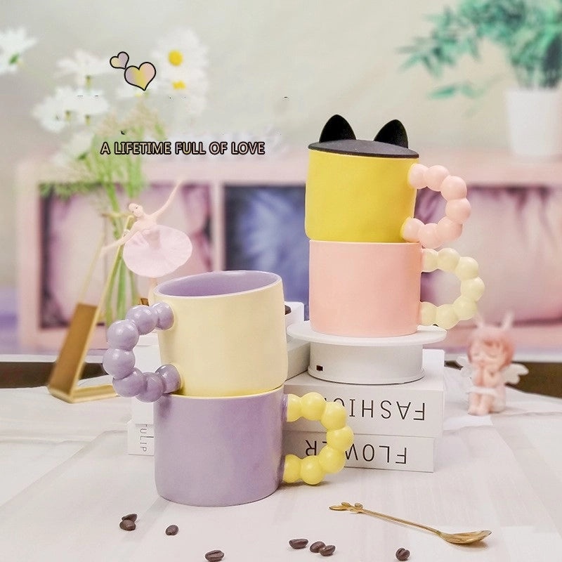 Stylish Solid Color Ceramic Mug - Single Piece | Home & Kitchen Drinkware