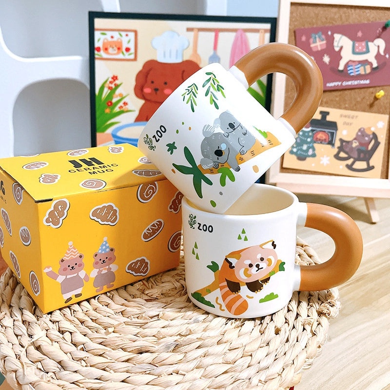 Cartoon Ceramic Water Bottle for Casual Vacation Use 1 Piece|Home & Kitchen Accessories