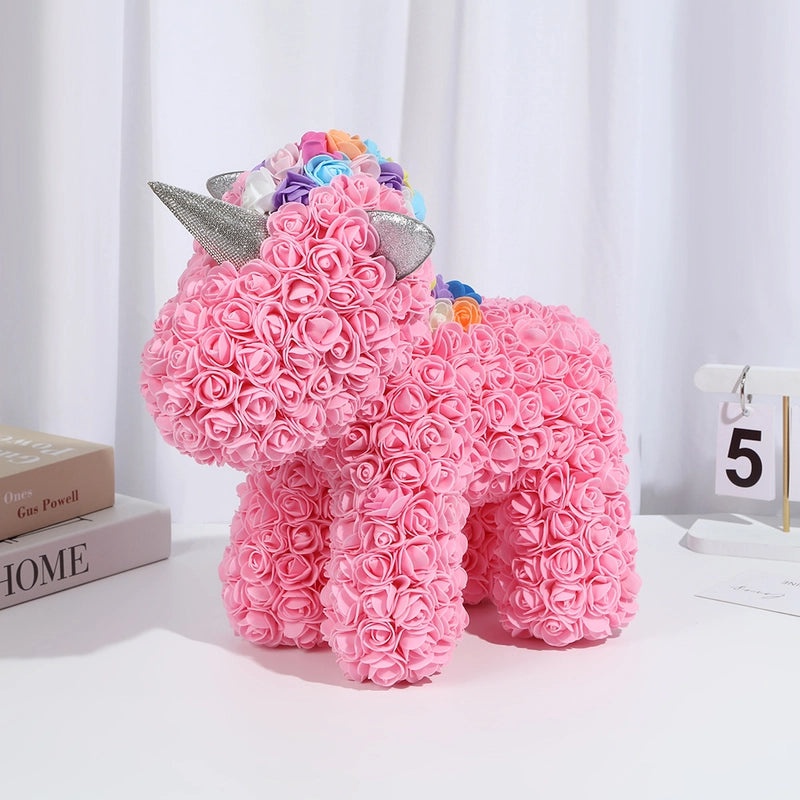 Elegant Lady Animal Preserved Fresh Flower Ornaments for Valentine's Day | Women's Accessories