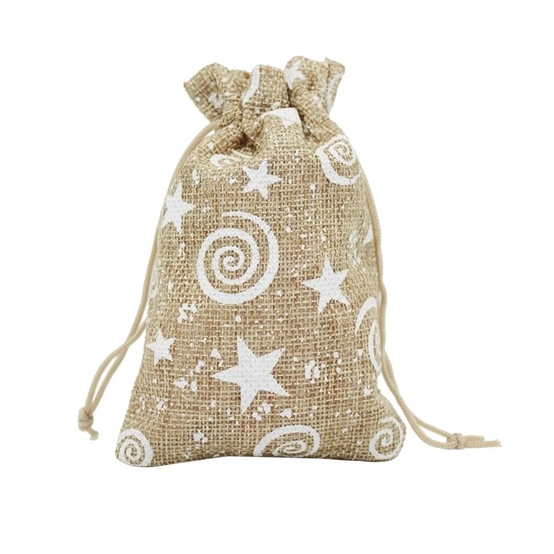 Christmas Snowflake Linen Gift Bags|Holiday Gift Bags
