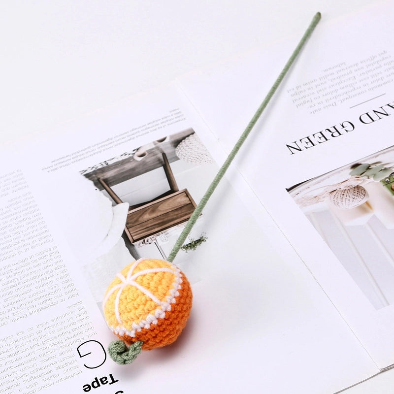 Colorful Fruit-Inspired Yarn Flowers for Decoration|Home Decor & Artificial Flowers