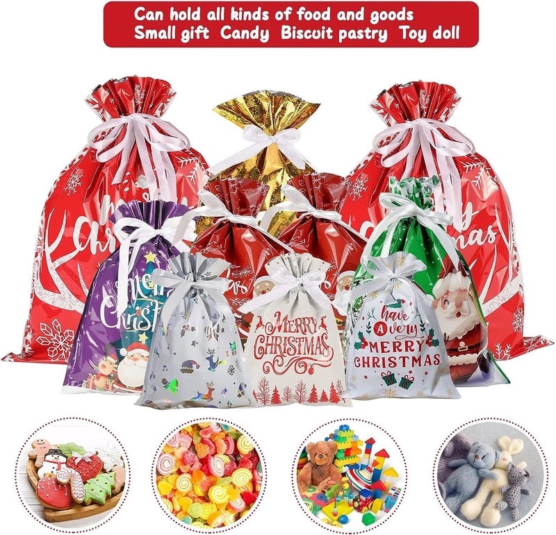 Cute Santa Claus Christmas Gift Bags for Family Party | Holiday Decorations